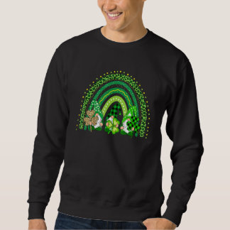 Niedlich Lucky Rainbow Gnome Happy St Patricks Day Sweatshirt