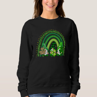 Niedlich Lucky Rainbow Gnome Happy St Patricks Day Sweatshirt