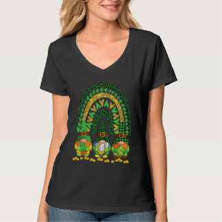 Niedlich Lucky Rainbow Irish Gnome Happy St Patric T-Shirt