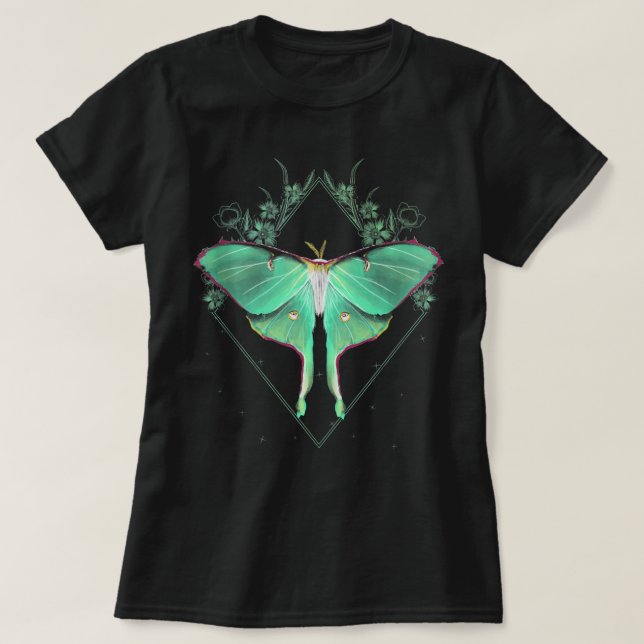 Niedlich Luna Moth Beautiful Butterfly Insekt Love T-Shirt (Design vorne)