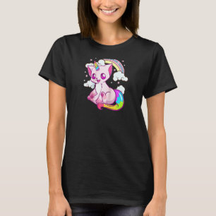 Niedlich & lustig Einhorn Katze Rainbow Kitty Unic T-Shirt