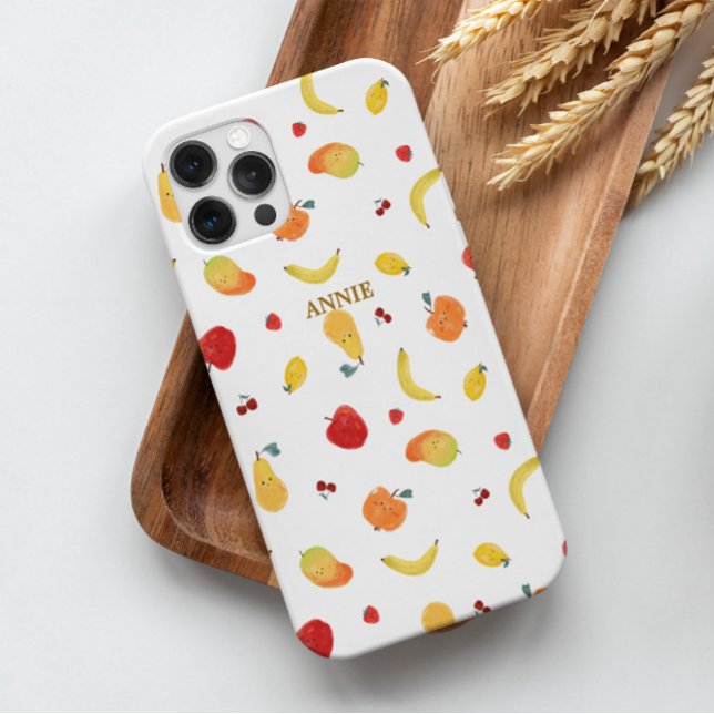 Niedlich & lustig Farbiges Multi Frucht Muster Des Case-Mate iPhone Hülle (The cute and fun colorful multi-fruit illustration pattern printed on personalized phone case)