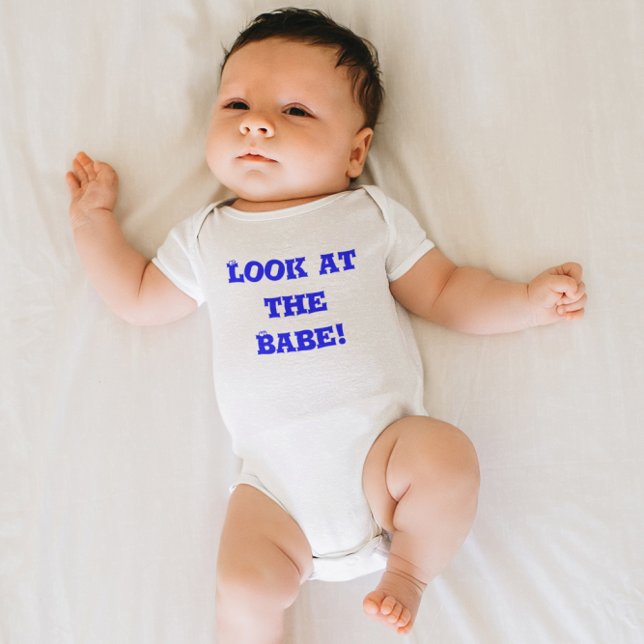 Niedlich & lustig Sehen Sie sich das Babe Blue Zit Baby Strampler (Cute & Funny Look at the Babe Blue Quote Baby Bodysuit)
