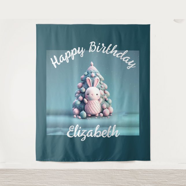 Niedlich, lustig, sonnig, kawaii-Stil Wandteppich (Vorderseite)