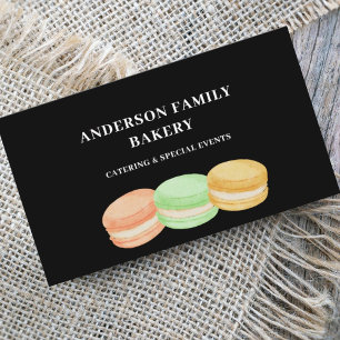 Niedlich Macarons Bakery Business Card Visitenkarte