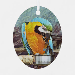 NIEDLICH MACAW ORNAMENT AUS METALL