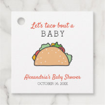 Niedlich machen wir einen Taco über eine Babydusch