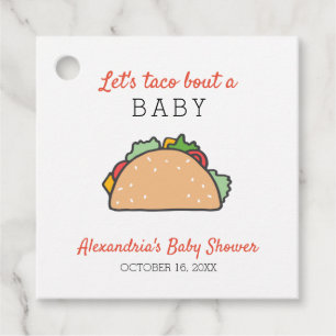 Niedlich machen wir einen Taco über eine Babydusch Geschenkanhänger