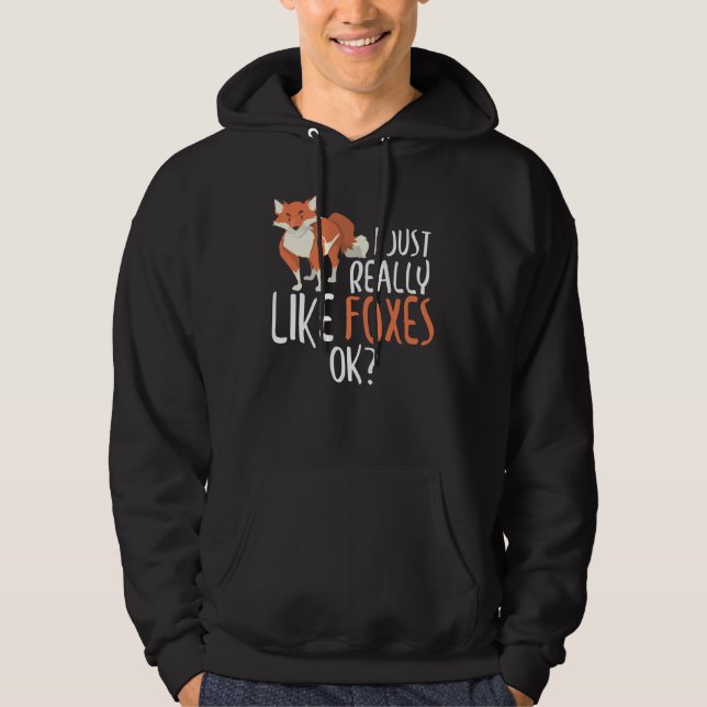 Niedlich mag ich einfach nur Füchse, okay? Funny F Hoodie (Vorderseite)