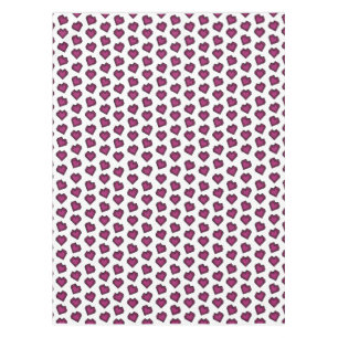 Niedlich Magenta Dark Pink Gemstone Herzmuster Tischdecke