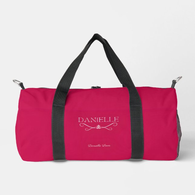 Niedlich Magenta Individuelle Name "Ballet Everyda Duffle Bag (Vorderseite)