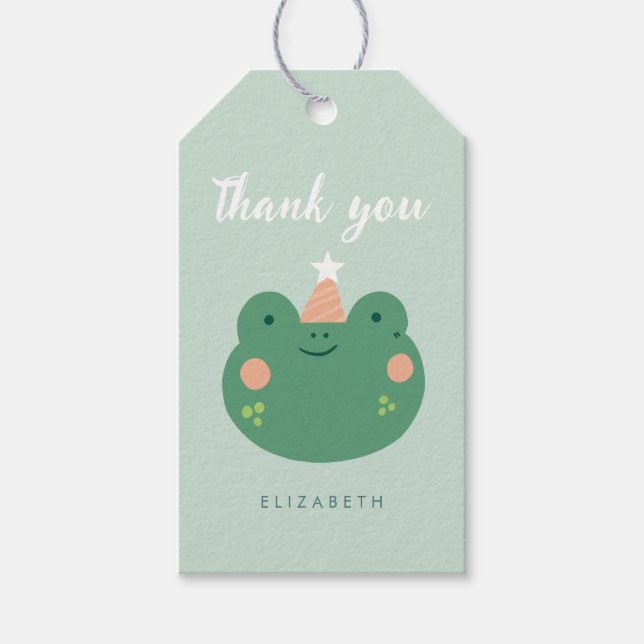 Niedlich Magic Frog Birthday Geschenkanhänger (Vorderseite)
