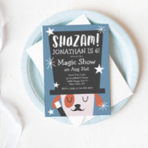 Niedlich Magic Show Welpe Magician Geburtstagspart