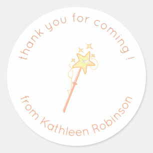 Niedlich Magic Wand Danke Runder Aufkleber