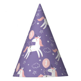 Niedlich Magical Unicorn Geburtstagsparty-Hut Partyhütchen