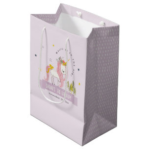 Niedlich Magical Unicorn Lila Lilac Kindergeburtst Mittlere Geschenktüte