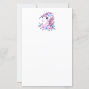 Niedlich & magisch Baby Unicorn in Wasserfarbe
