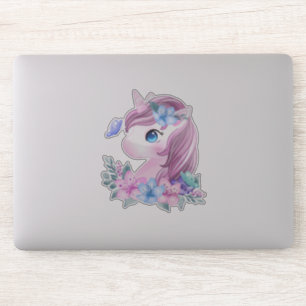 Niedlich & magisch Baby Unicorn mit Big Eyes Aufkleber