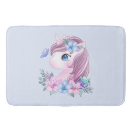 Niedlich & magisch Baby Unicorn mit Big Eyes Badematte