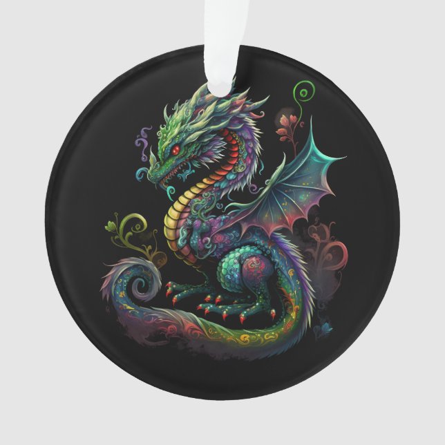 niedlich-magisch-fantasy-chinesisch-drachenbildend ornament (Vorderseite)