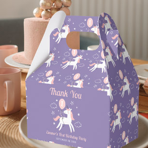Niedlich Magische Lila und rosa Einhorn Danke Geschenkschachtel