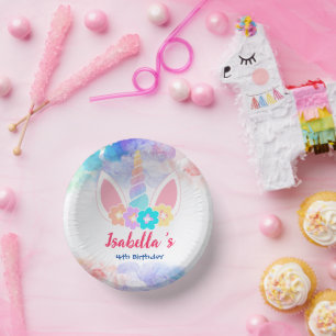 Niedlich Magische Rainbow Unicorn Geburtstagsparty Pappteller
