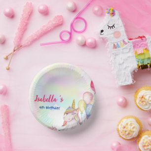 Niedlich Magische Rainbow Unicorn Geburtstagsparty Pappteller