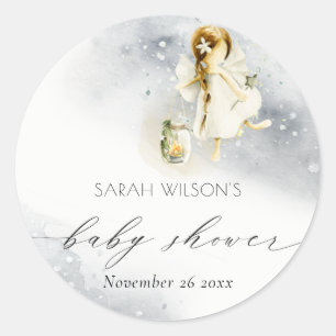 Niedlich Magische Sternencreme-Dusche Runder Aufkleber