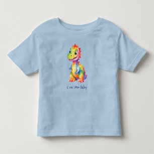Niedlich Magischer Regenbogen Dinosaur Happy Birth Kleinkind T-shirt