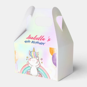 Niedlich Magischer Regenbogen Unicorn Happy Birthd Geschenkschachtel