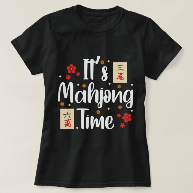 Niedlich Mahjong Spieler Mahjong liebt seinen Mahj T-Shirt (Design vorne)