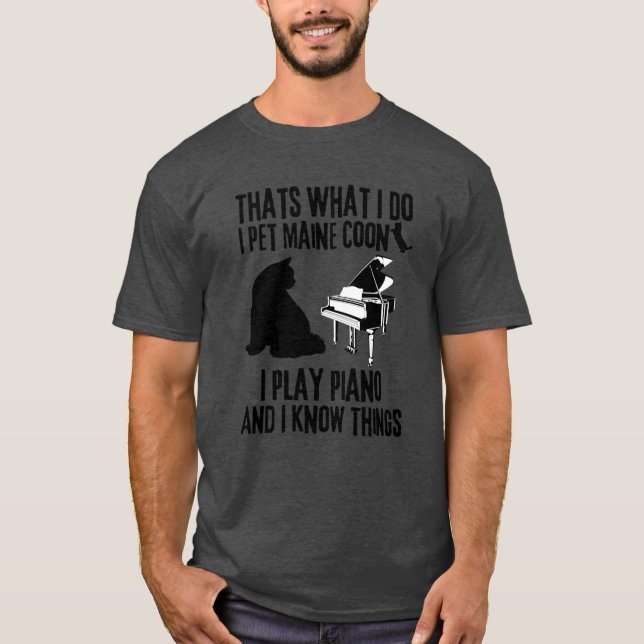 Niedlich Maine Coon Cat Lover T-Shirt (Vorderseite)