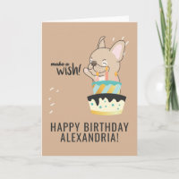 Niedlich Make a Wish Hund Cartoon Cake Happy Gebur