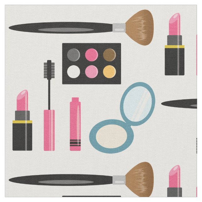 Niedlich Makeup Set Muster Stoff (Nahaufnahme)