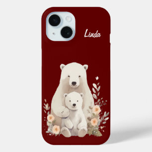 Niedlich Mama + Baby Polar Bears Case-Mate iPhone Hülle