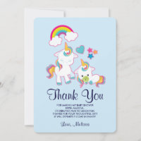 Niedlich Mama & Baby Unicorn Magical Vielen Dank