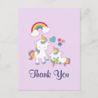 Niedlich Mama & Baby Unicorn Magical Vielen Dank