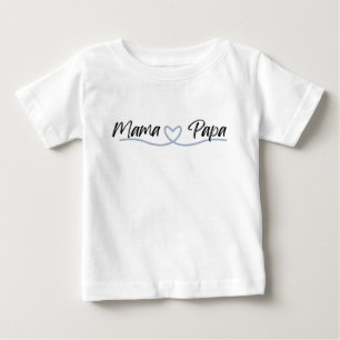 Niedlich Mama Papa mit Heart Baby T - Shirt