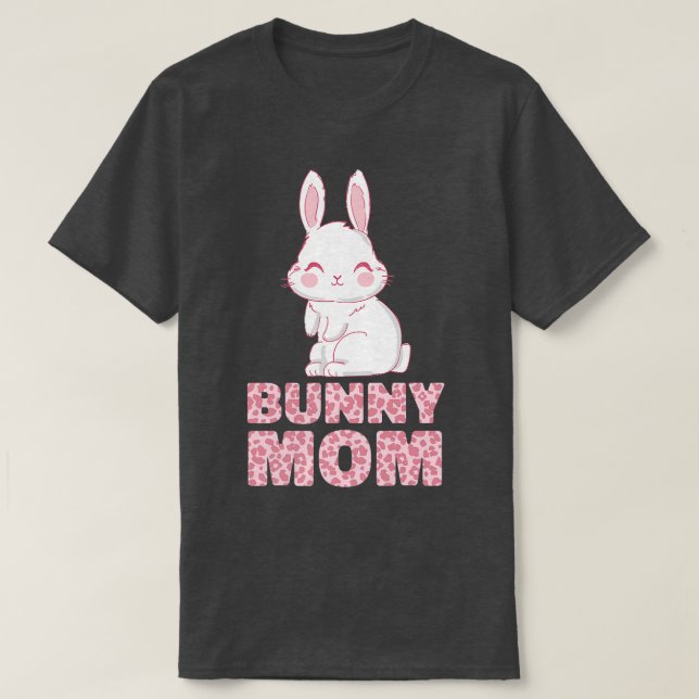 Niedlich Mama Rabbit Leopard Sonnige Mama Mütter T T-Shirt (Design vorne)