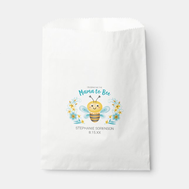 Niedlich Mama to Bee Baby Dusche Geschenktütchen (Vorderseite)