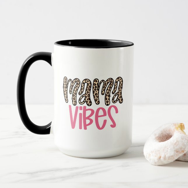 Niedlich Mama Vibes New Mother Babyduschgeschenk Tasse (Mit Donut)