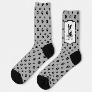 Niedlich Mamas Boy Boston Terrier Dog (schwarz) Fu Socken