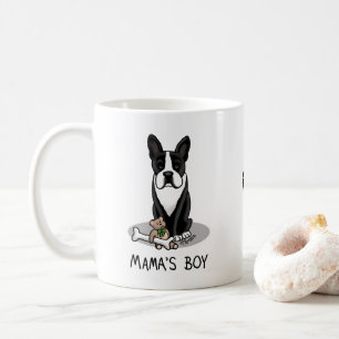 Niedlich Mamas Boy Boston Terrier (schwarz) Kaffeetasse