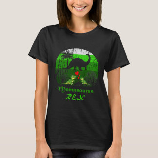Niedlich Mamasaurus Rex Zwei Kinder Dinosaurier Ma T-Shirt
