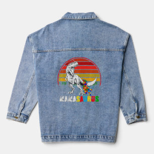 Niedlich Mamasaurus T rex Dinosaur Mama Autism Awa Jeansjacke
