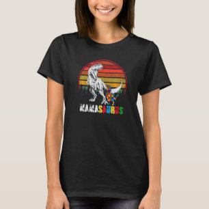 Niedlich Mamasaurus T Rex Dinosaur Mama Autism Awa T-Shirt