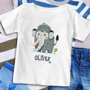 Niedlich Mammoth Personalisiert Baby T-shirt