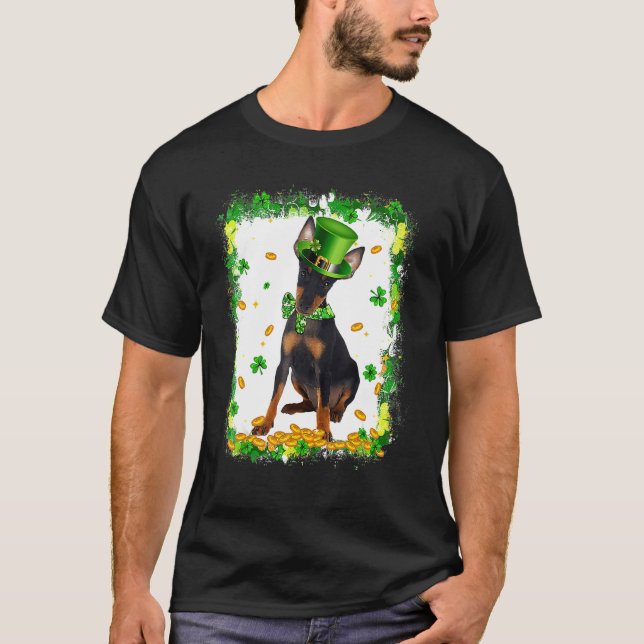Niedlich Manchester Terrier Dog St Patricks Day Ir T-Shirt (Vorderseite)