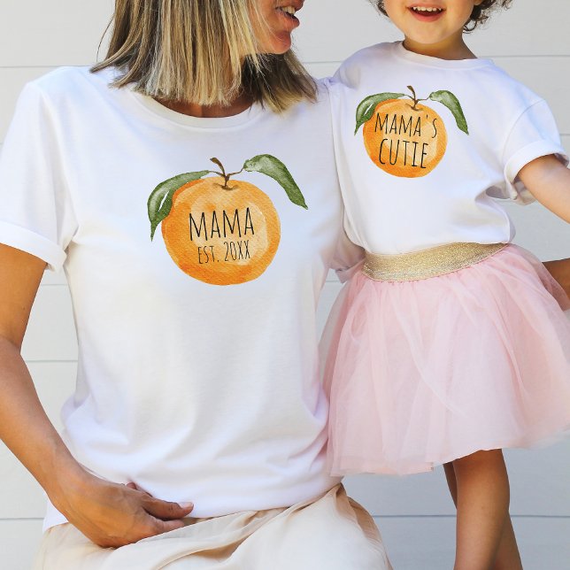 Niedlich Mandarin Orange Mama Mama Kindermatte T-Shirt (Von Creator hochgeladen)