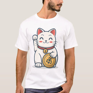 Niedlich Maneki Neko Lucky Cat T - Shirt | Japanis
